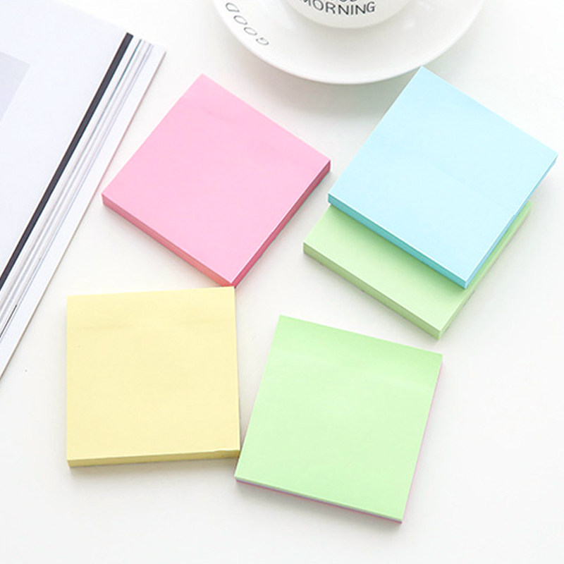 彩色便利贴签纸粘性强韩国简约可爱自粘小清新樱花创意学生用批发