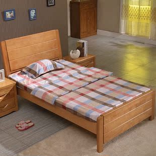 公主健身房儿童房床 实木床0.9米储物婚房1.35米床北欧夏季主卧木