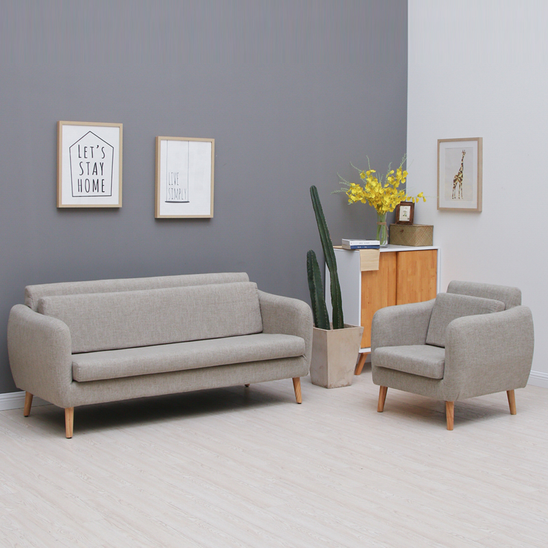 布艺组合沙发日式简约小户型客厅地中海单人双人三人沙发椅