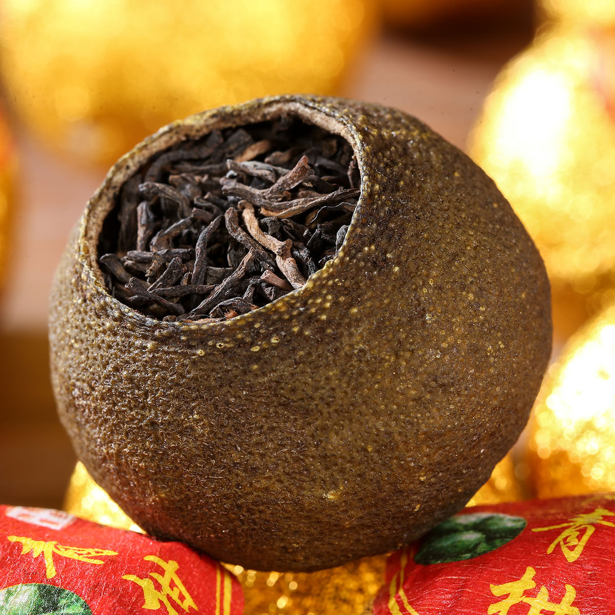 小青柑普洱茶熟茶柑橘普茶叶 散装罐装新会桔普