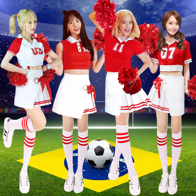 特价足球宝贝衣服_啦啦队服装女套装足球宝贝拉拉队表演服装啦啦操
