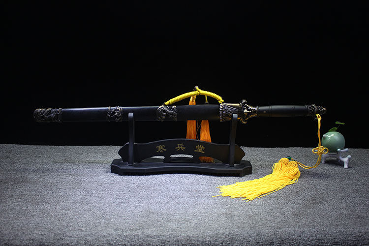 汉剑饕餮吞口剑龙泉寒兵宝剑刀剑一体花纹钢硬剑古剑唐剑未开刃