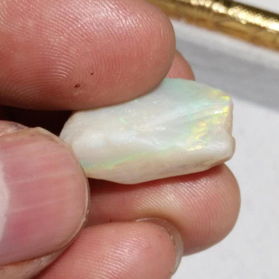 宝石原石_澳大利亚欧泊宝石原料 原石矿标 白欧泊16.42克拉优惠券