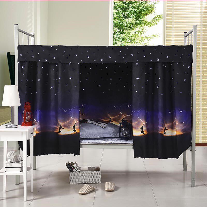 床幔遮阳帘简易床帘上下床夏天单片床头帘个性窗帘布卧室寝室下铺