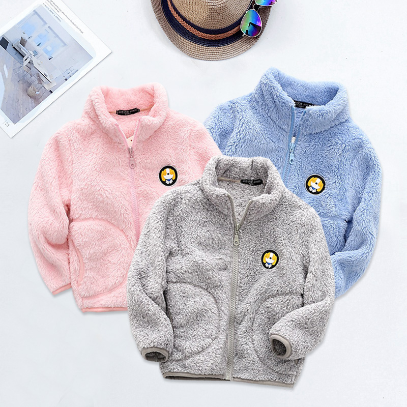珊瑚绒上衣女外穿_宝宝外套女秋冬 新款儿童外穿衣服秋装小童珊瑚绒