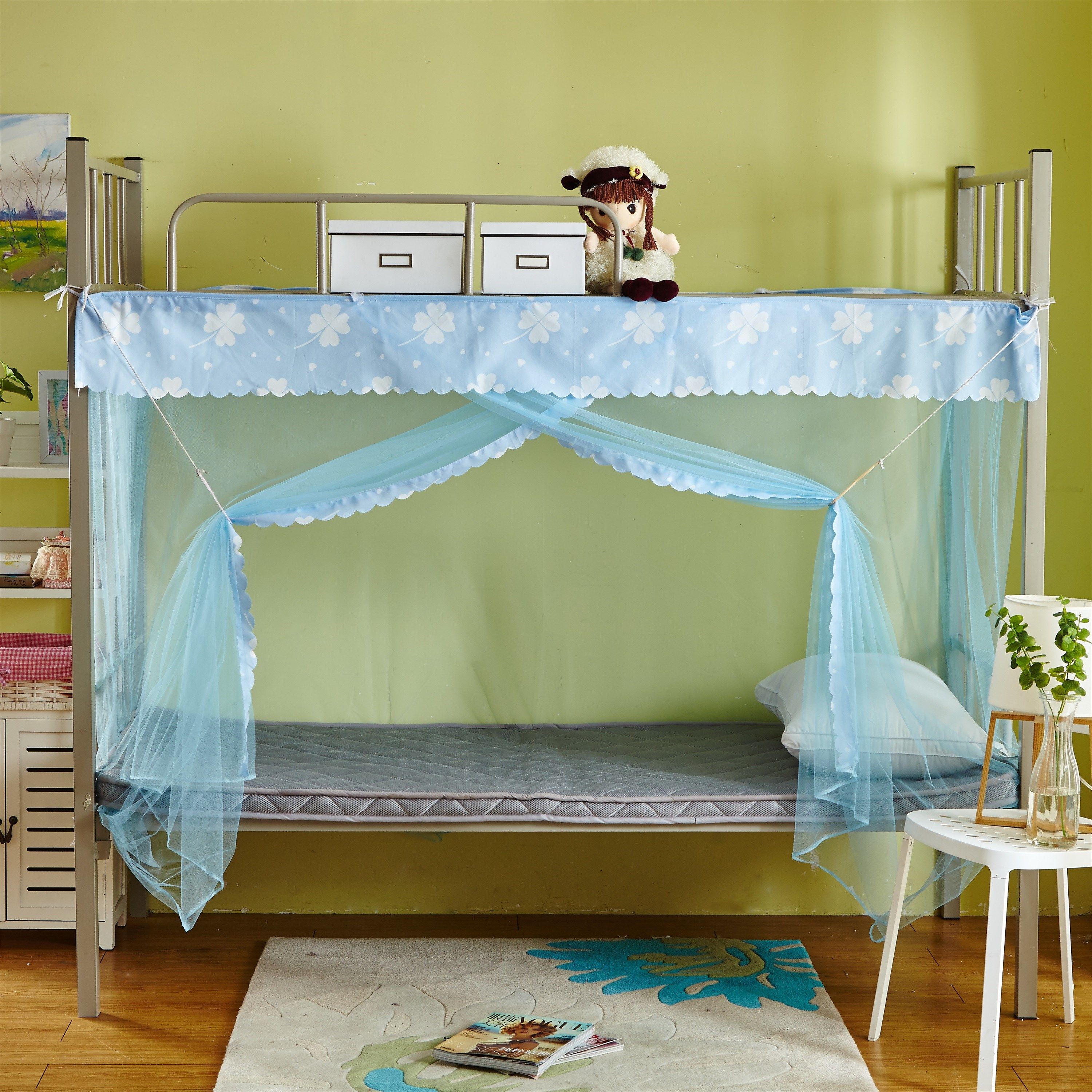 床帘睡觉便宜男士一体式遮光布ins蚊帐学生宿舍1.5m床大床旅游儿