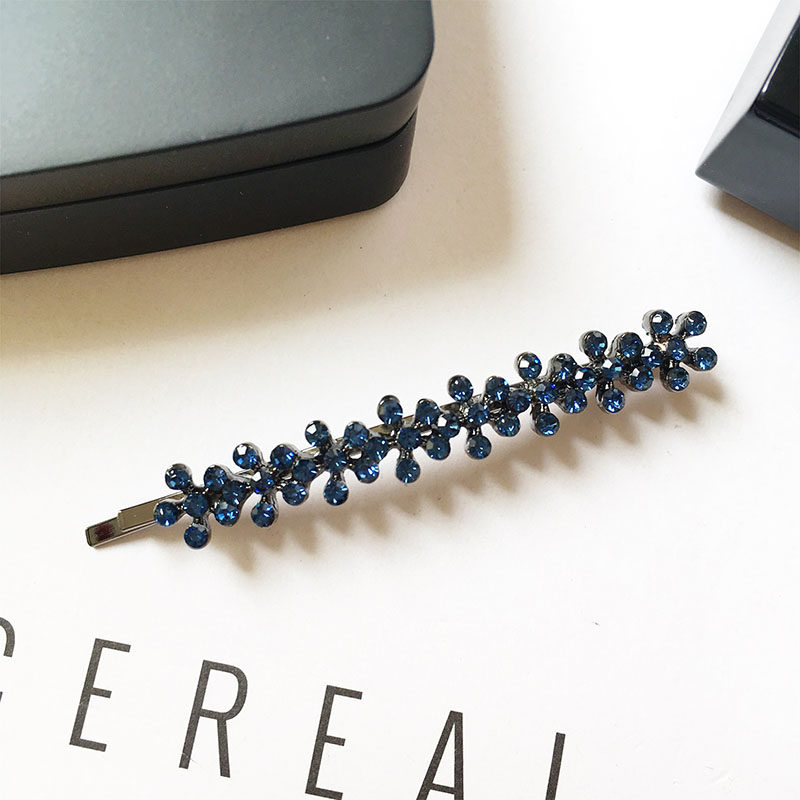 新品边夹水钻刘海夹u形一字夹水钻鸭嘴夹子u型发卡发夹头饰