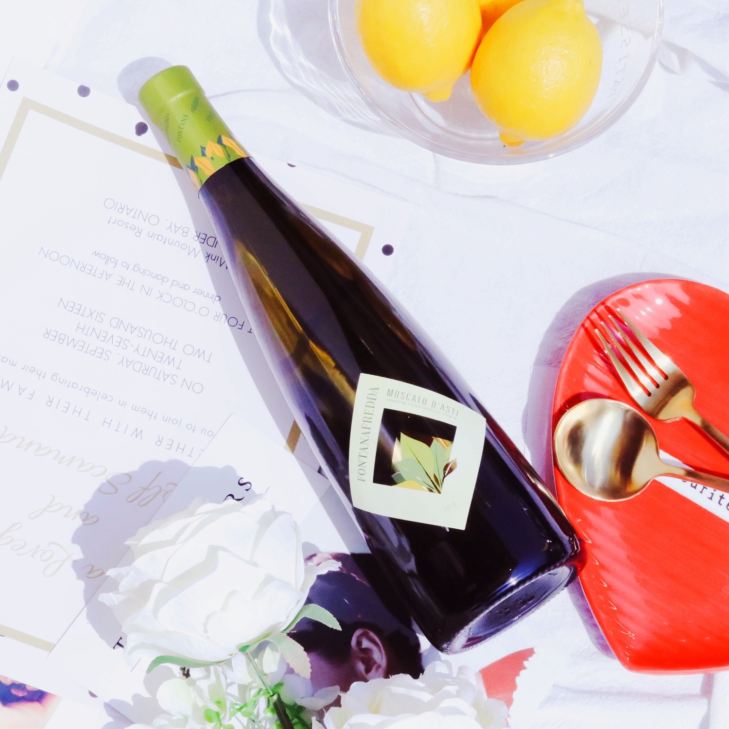 意大利进口泉妃方达娜莫斯卡托微起泡酒甜白葡萄酒asti甜酒