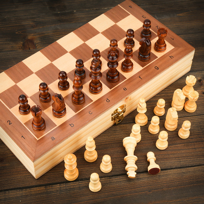 国际象棋磁性实木高档儿童初学者学生大号棋盘棋子书记录本chess