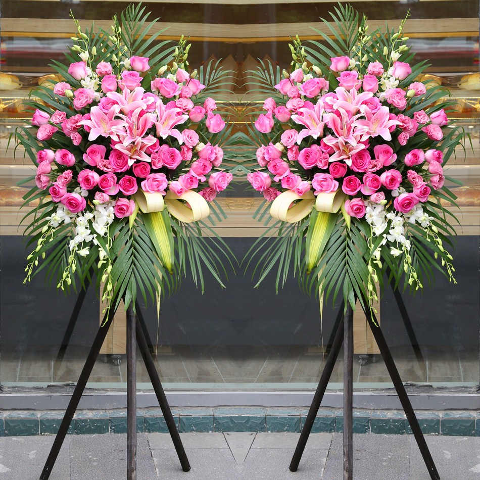 成都开业花篮三脚架高档商务鲜花开张庆典乔迁双流温江新都高新区