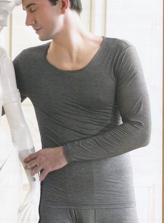 特价内衣薄款男 超薄_舒卡丝男士秋衣薄款纯色打底衫超薄贴身保暖内衣