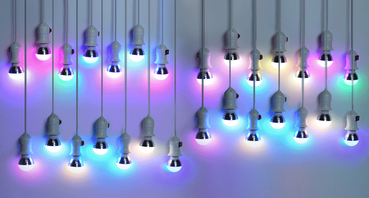 特价促销 led变色灯泡 3w全套节能灯遥控七彩rgb光源e27e14螺纹口