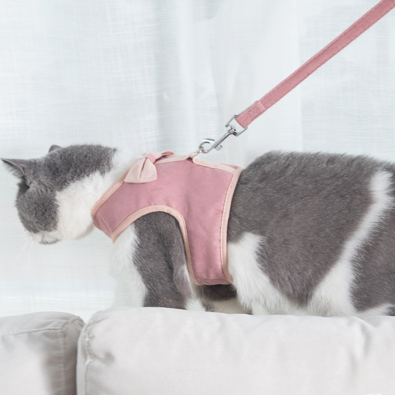 牵_猫绳子猫牵引绳背心式牵遛猫绳链小猫防逃脱猫咪外出专用溜猫衣