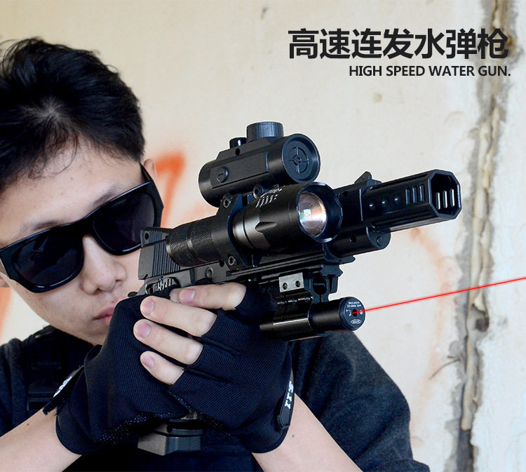 斯泰迪m1911升级版儿童手持高速电动连发玩具水弹枪真人cs水蛋抢