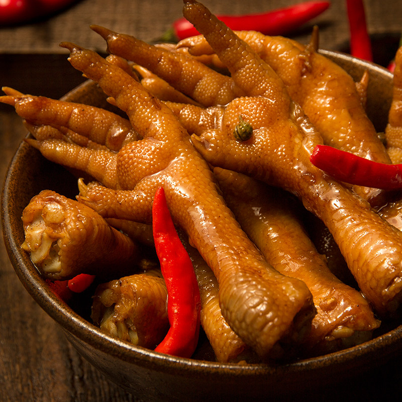 香辣鸡爪麻辣凤爪卤味追剧零食小吃肉类熟食180g优惠券