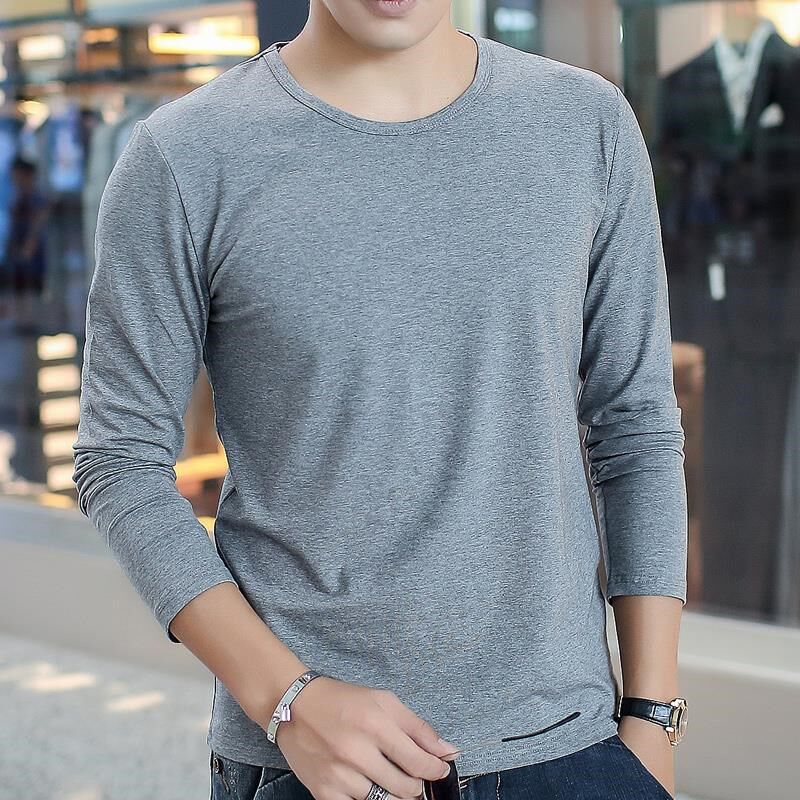 热销t恤男长袖 薄款