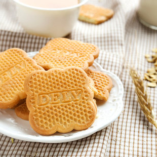 麦皇朝 早餐营养健康饼干牛奶味1500g限时特惠 蜂窝燕麦饼干