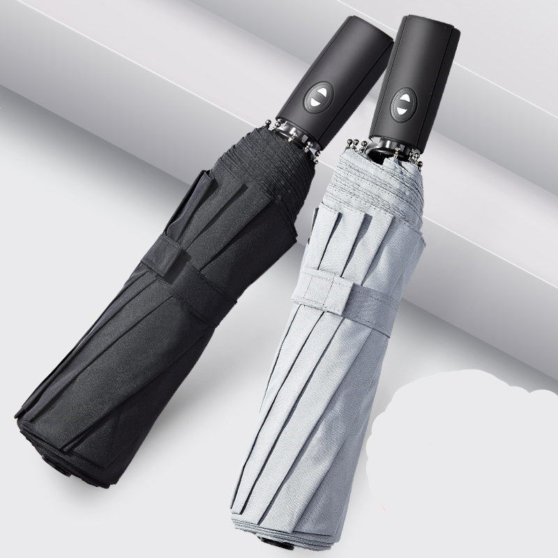 雨伞男 男士 2人_男生黑色女创大上一键开收雨伞折叠超意1-2人短柄手