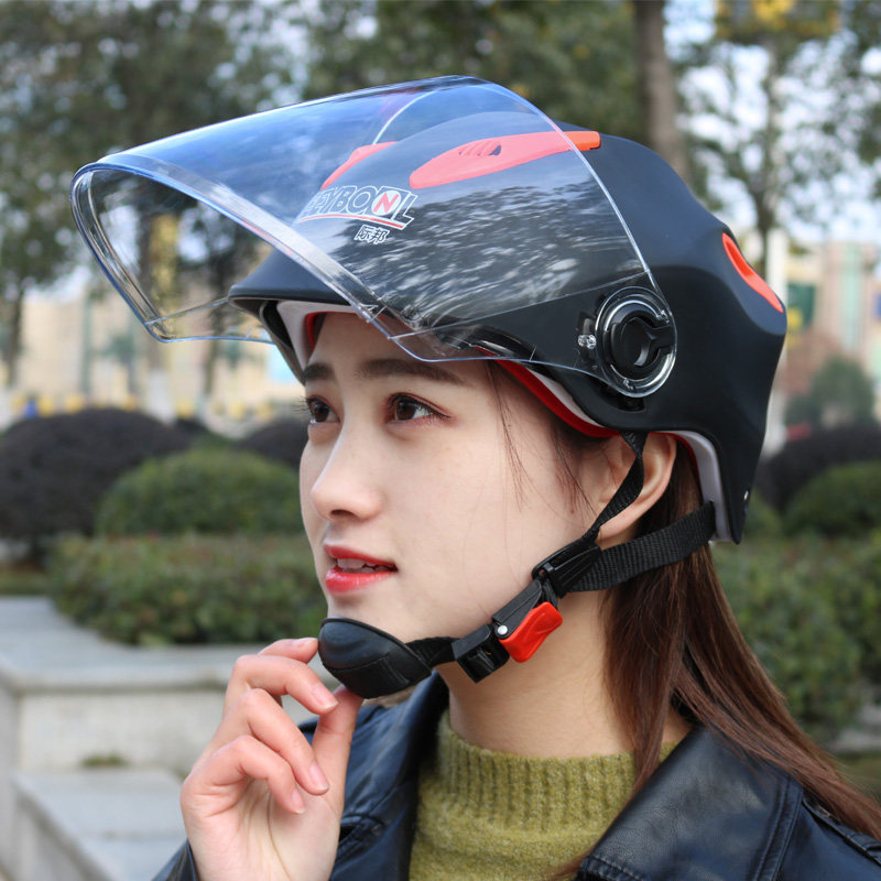 电动电瓶摩托车头盔男女士防晒夏季四季通用轻便式安全帽防紫外线