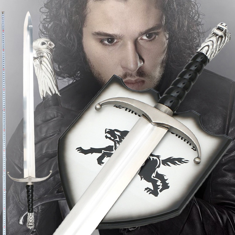 权利的游戏冰与火之歌琼恩雪诺cos剑长爪冰原狼巨剑周边未开刃