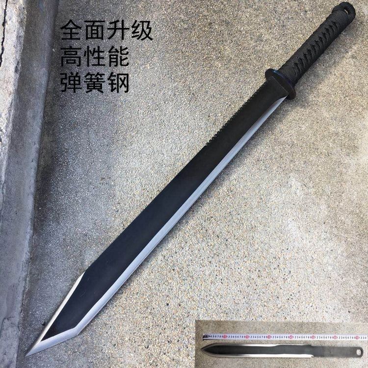 长款_龙泉锰钢弹簧钢一体刀剑防身长款汉剑短刀剑收藏送礼冷兵器未