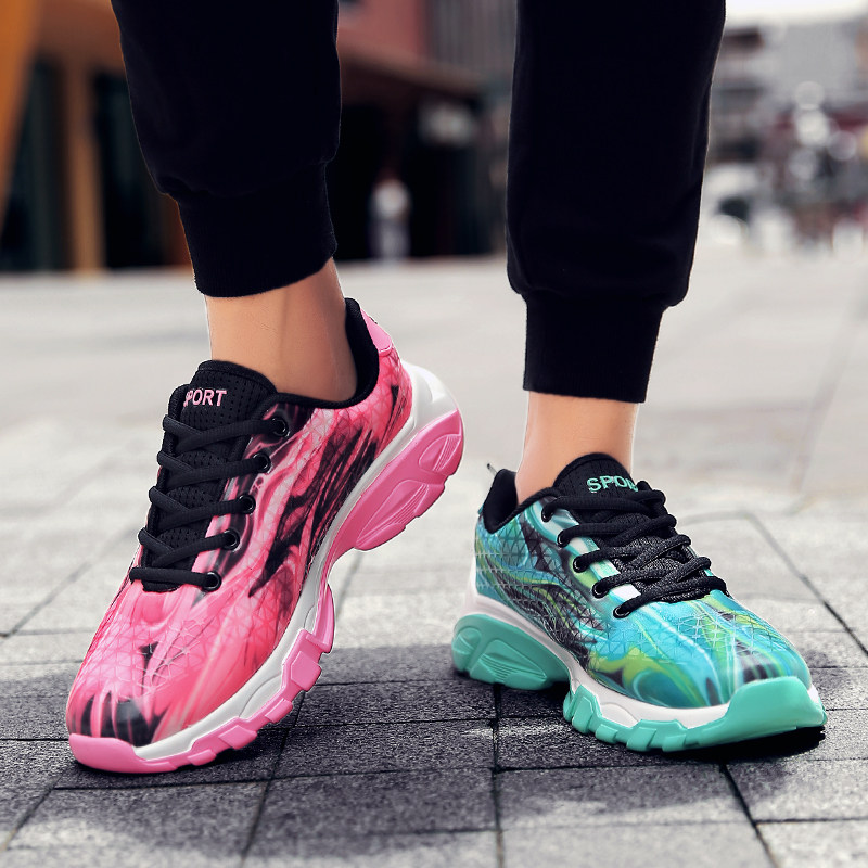 一折特步鞋子 男 潮鞋_特步ins超火的鞋子夏季透气鸳鸯鞋男韩版男士