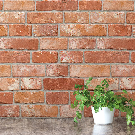砖纹防水墙纸自粘自贴壁纸背胶仿砖贴纸宿舍卧室客厅店面壁纸包邮_7折