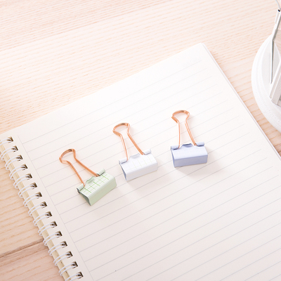 得力9410卡通学生文具长尾票夹铁金属夹子票据夹燕尾夹6-8个装