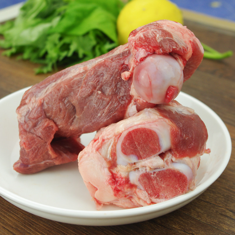 生鲜超市_猪豚骨500g1盒 两头乌黑毛猪新鲜猪肉熬汤食材 沃鲜汇生鲜