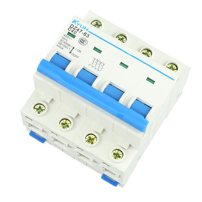 上海凯韵 空气开关 小型断路器 dz47-63 4p 380v银点 家用保护器_双氙