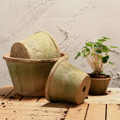 普通盆 粗陶红陶手工窑变黑陶花盆红土盆多肉植物瓦盆透气室外