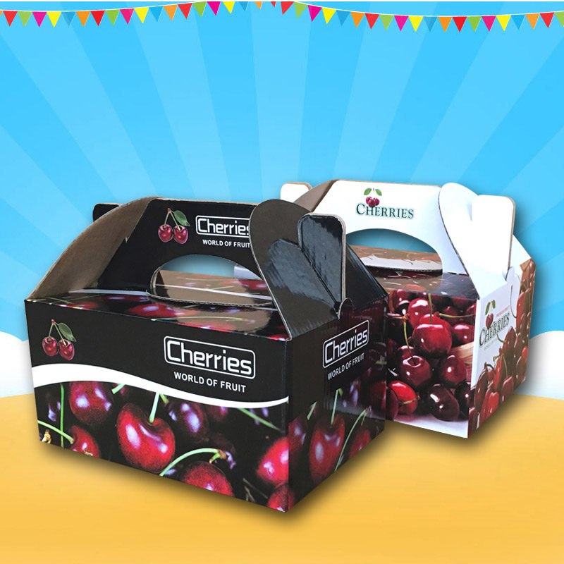樱桃水果现货_迷你2斤装进口车厘子包装盒樱桃礼品盒手提水果纸箱盒