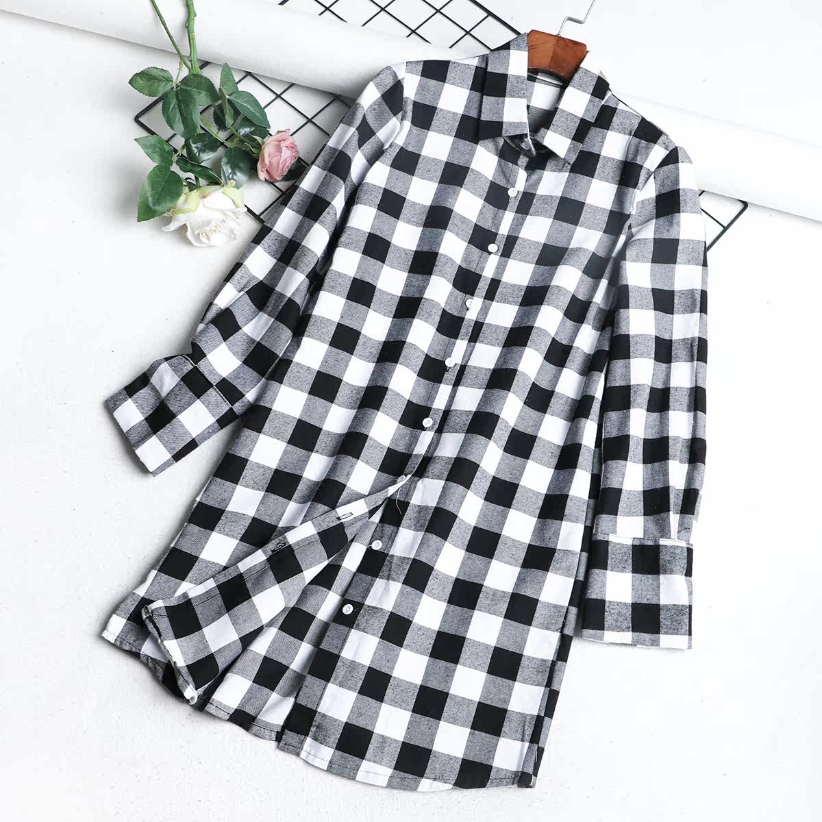 格子衫女 长袖 常规