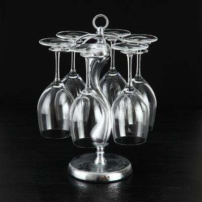 家用欧式不锈钢红酒杯架 高脚酒杯架 葡萄酒杯架 香槟杯架展示架