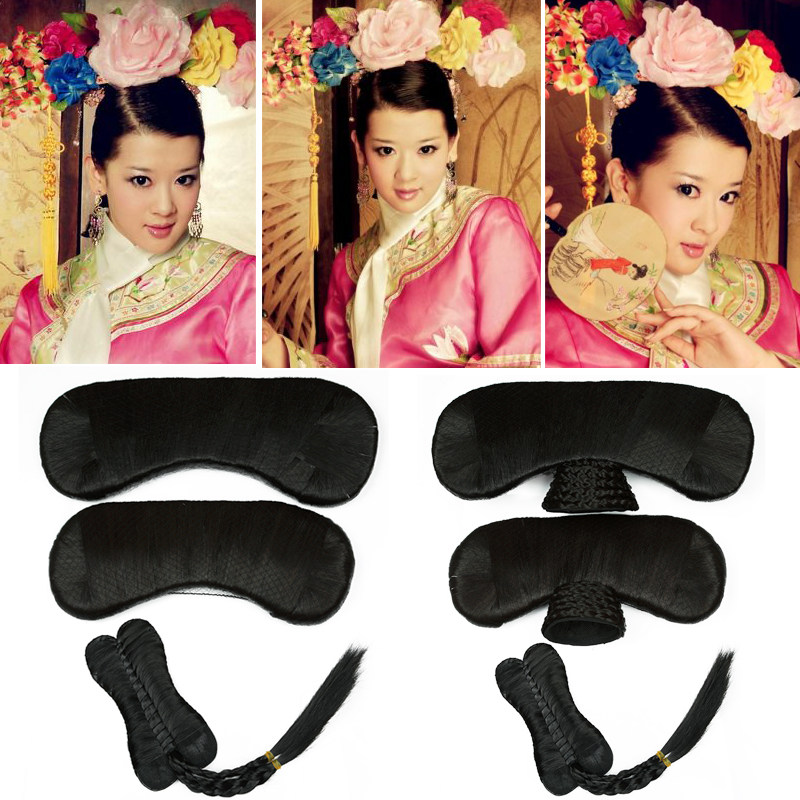 古装假发清朝旗头新娘秀禾造型假发格格福晋头饰古代影楼写真cos