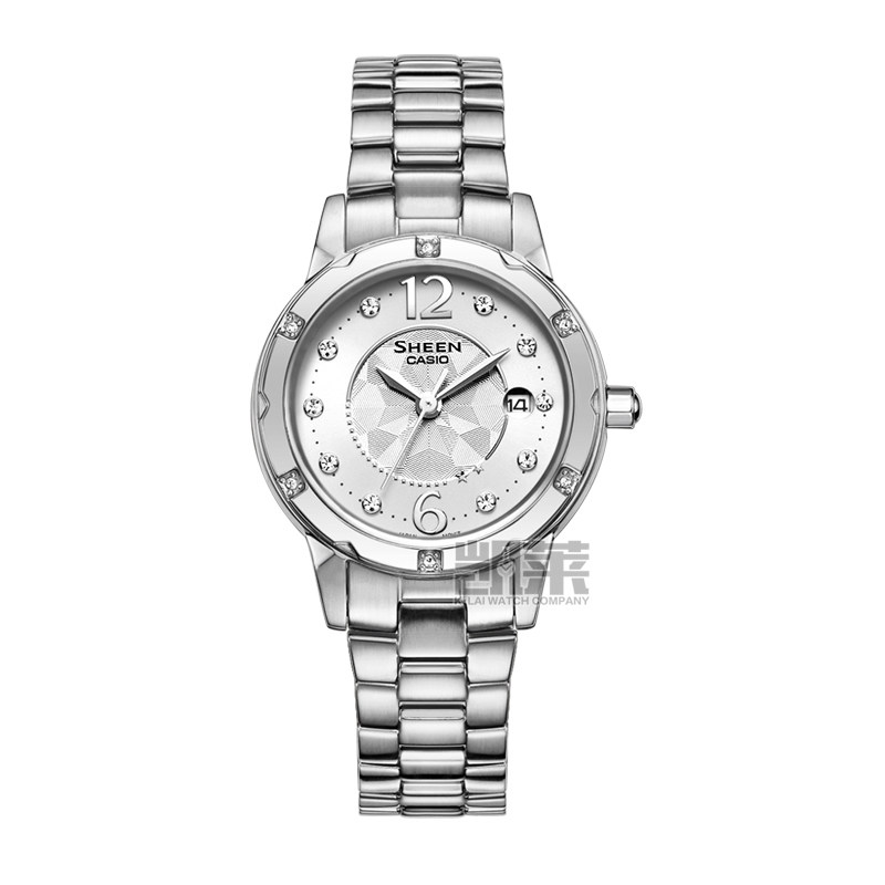 热销casio sheen 女表_casio卡西欧手表女sheen休闲时尚镶钻防水石英