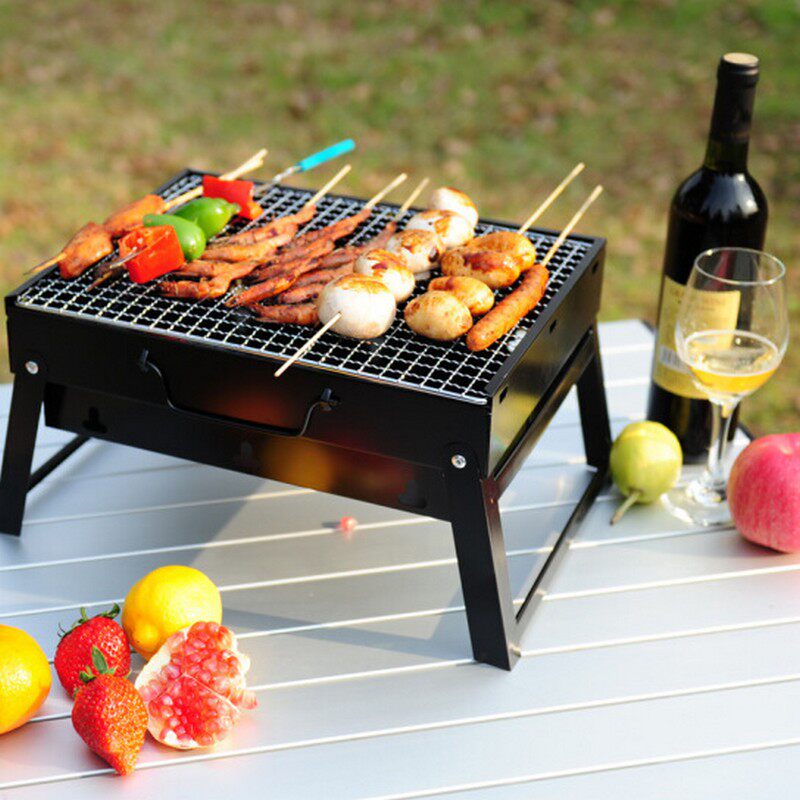 热销小型烧烤炉 家用迷你_便携式小型烧烤架户外折叠迷你烤炉子家用