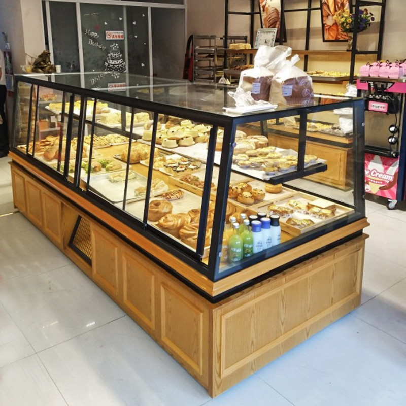 蛋糕展示柜_面包展示柜铁艺中岛柜面包店陈列柜糕点边柜移门蛋糕展示
