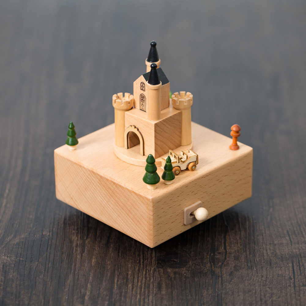 创意旋转音乐盒diy木质八音盒精品情人节生日礼物装饰品摆件