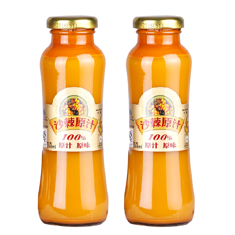 新疆沙棘原浆 零添加鲜果冷榨沙棘果汁原汁24