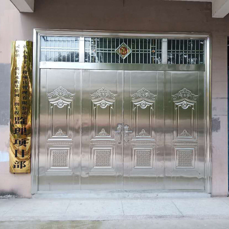 热销不锈钢防盗门_不锈钢四开门农村不锈钢进户入户大门不锈钢防盗