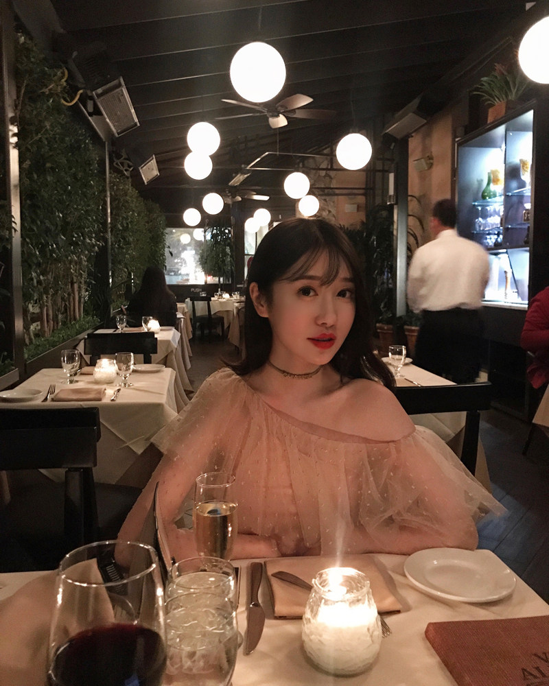 「卢洁云」cariedo 2018新款春装超仙气质一字