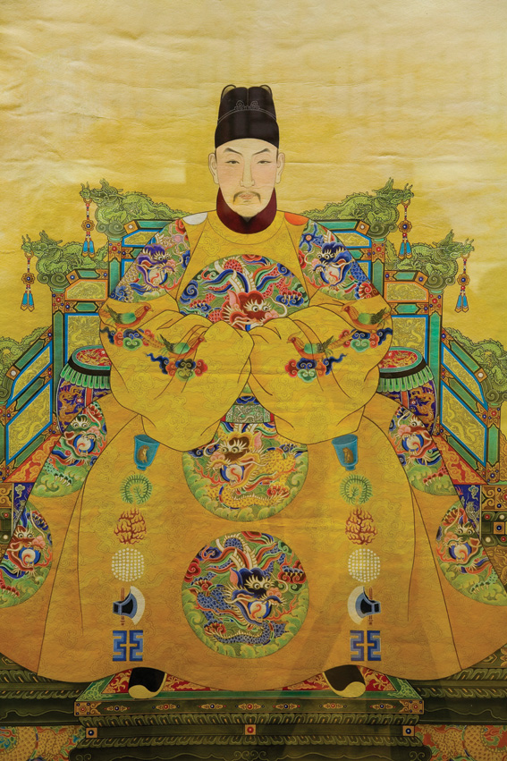 明朝皇帝像 古代皇帝画像 明朝十六帝像之明武宗正德皇帝朱厚照像