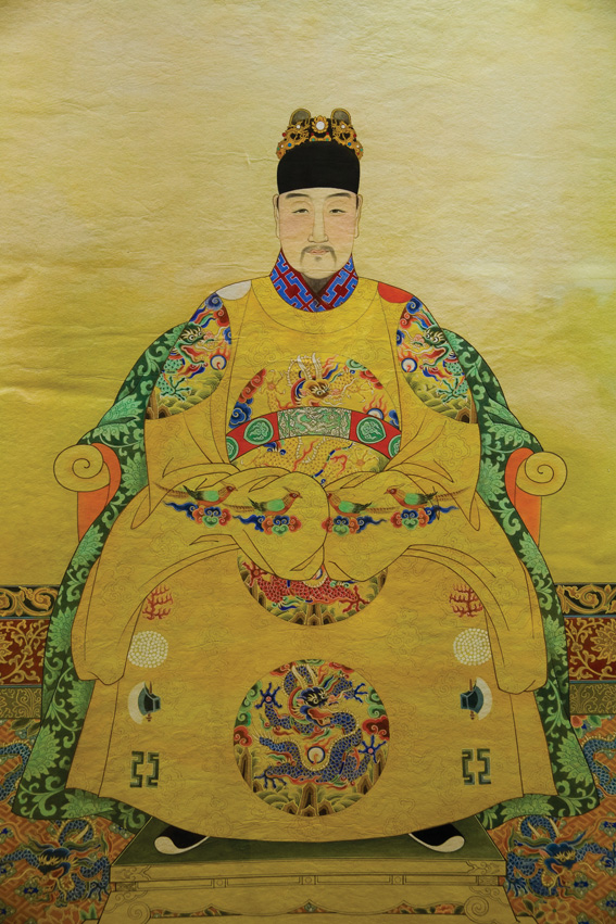 明朝皇帝像 古代皇帝画像 明朝十六帝像之明穆宗隆庆皇帝朱载垕像