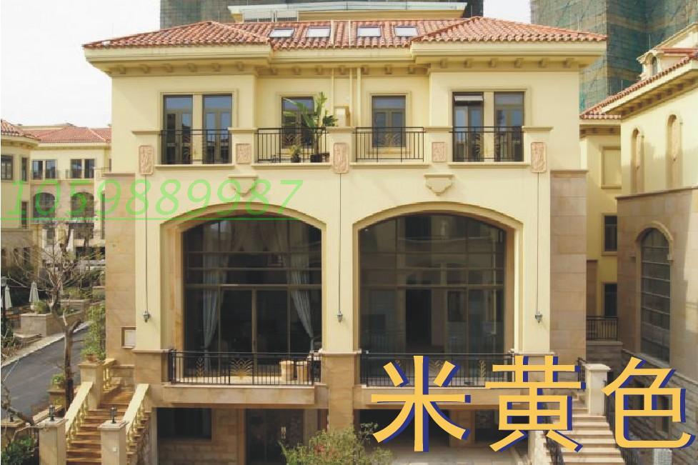 丙烯酸外墙专用调色乳胶漆防水防晒无添加亚光米黄橙黄土黄深黄色