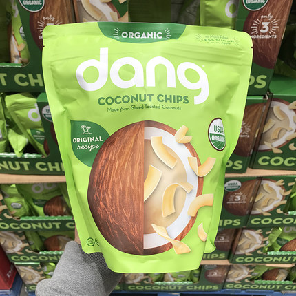 dang foods llc coconut chips原味椰子片无麸质素食 香脆好吃_7折