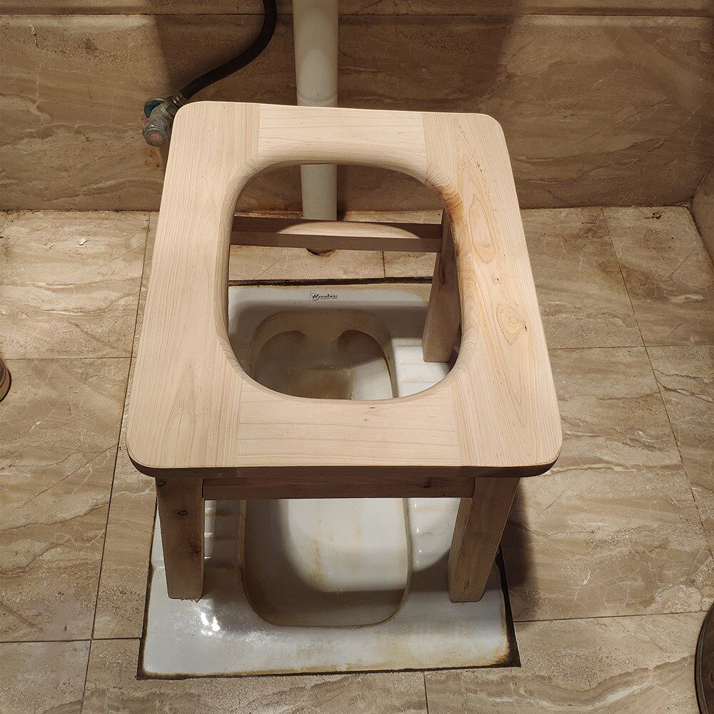 孕妇坐便器实木_纯实木加固坐便器 孕妇马桶家用折叠坐便椅 蹲坑厕便