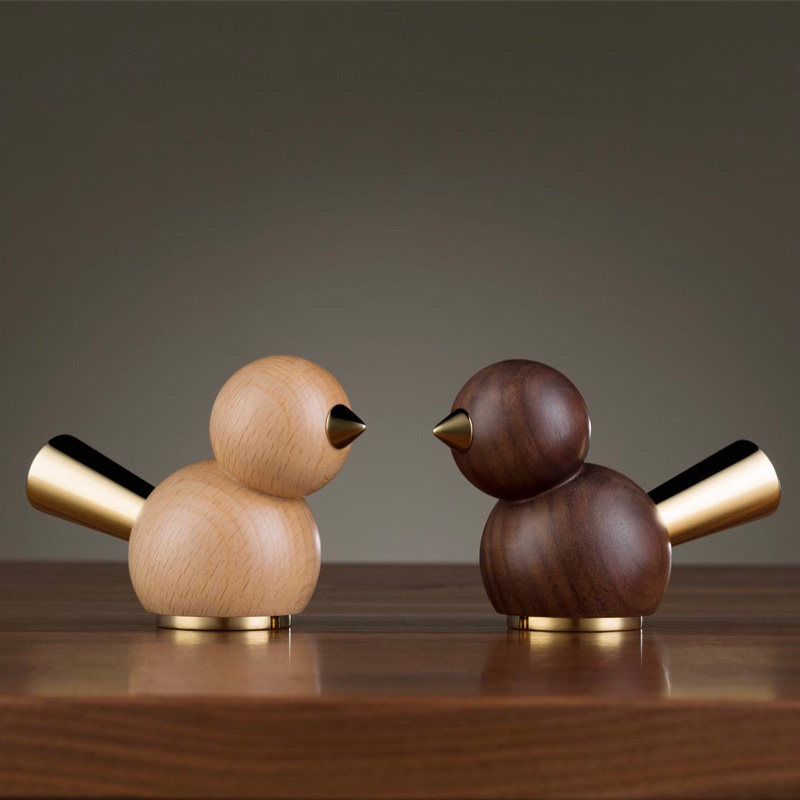 铜师傅 铜木主义 《小鸟开瓶器》黑胡桃 榉木 创意礼品 开瓶器