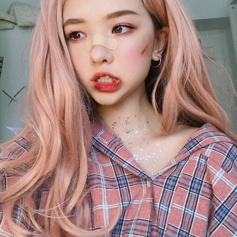 假发女长卷发蓬松大波浪软萌女生中分刘海长发甜美粉色假毛优惠券
