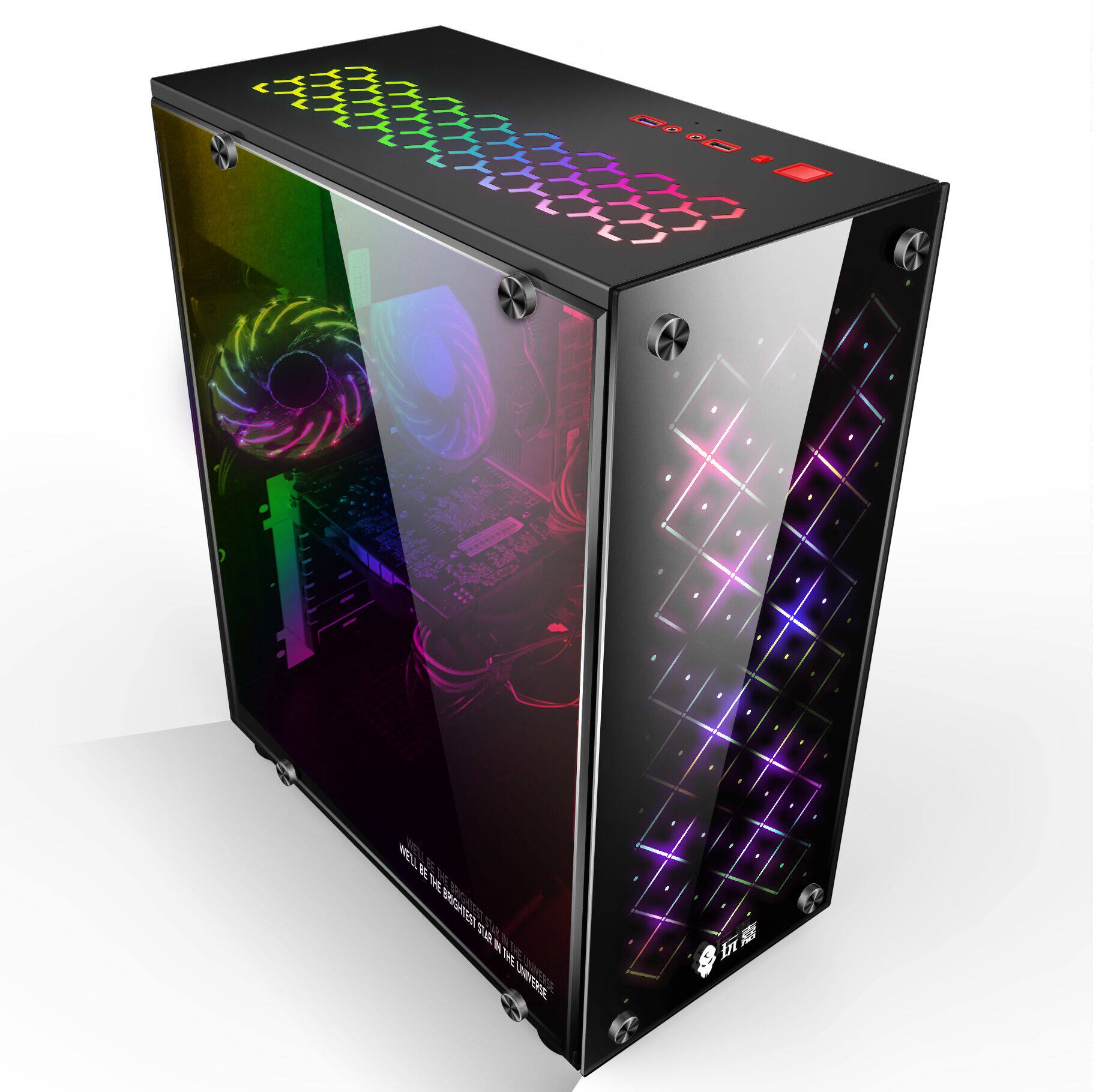 透明机箱台式 全透明